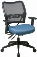 Office Star 13-7N9WA Space Collection Deluxe Chair with Mesh Seat, Dual-function Control, Seat Slider and 2 Way Adjustable Arms, Built-in lumbar support, Dual function control, One touch pneumatic seat height adjustment, Seat slider mechanism, 20" W x 19.75" H Back Size, 20" W x 20" D x 3.75" T Seat Size (13 7N9WA 137N9WA) 