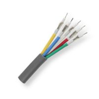 Belden 1396P 008500, Model 1396P, 25 AWG, 6-Coax, Mini Hi-Resolution RGB Video Cable; Gray Color; Plenum CMP-Rated; 25 AWG solid Tinned copper conductors; Foam FEP insulation; Duofoil Tape and Tinned copper serve shield; Inner Flamarrest jackets; CMP overall Flamarrest jacket; For Indoor Use; UPC 612825114482 (BTX 1396P008500 1396P 008500 1396P-008500 BELDEN) 
