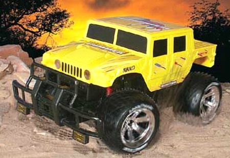 Nikko 140017BC, Hummer Radio Control Toy, 1/14th scale, Front and rear suspension, Adjustable front wheel alignment, 9.6V rechargeable battery (140017-BC 140017 140017B 140017/BC)