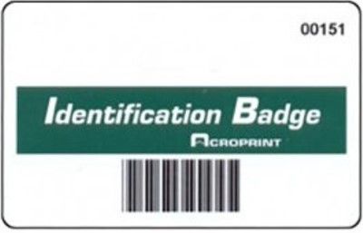Acroprint 14-0118-002 Bar Code Employee Badges (Packs of 50), Badges numbered per request (140118002 140118-002 14-0118002)
