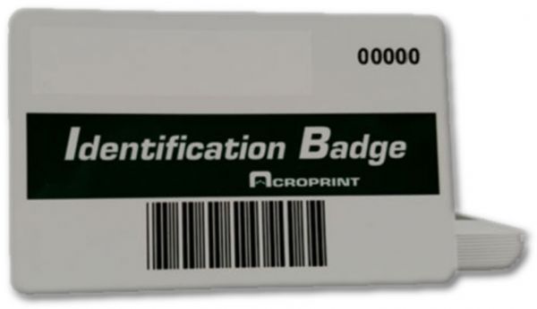 Acroprint 14-0128-000 Barcode Badges, Numbered 1 - 15; Acroprint barcode employee badges; Sequentially numbered; For use with with TimeQPlus systems equipped with TQ600BC barcode badge-swipe terminals; TQP barcode badges numbered 1-15; The badges are assigned to each employee in the system: It will only identify with one person; More badges available, see 