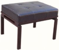 Linon 14012BRNES-01-KD Trento Slipper Ottoman, Brown Frame Finish, Steel Tube with PVC, Metal frame, Espresso colored PVC vinyl cushion, Some Assembly Required, Dimensions (W x D x H) 22.00 x 18.00 x 16.50 Inches, Weight 21.61 Lbs, UPC 753793802299 (14012BRNES01KD 14012BRNES-01KD 14012BRNES01-KD 14012BRNES-01 14012BRNES 01KD) 
