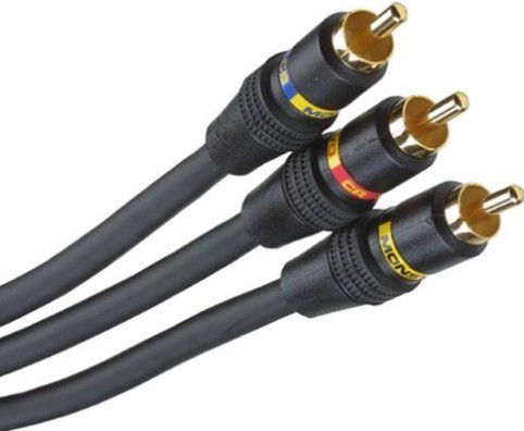 Monster 140223 model B-SV1CV-1M Component Video Cable, Video cable Cable Type, RCA Left Connector Type, Male Left Connector Gender, RCA Right Connector Type, Male Right Connector Gender, Improved Performance Component Video Cable for Connection of DVD to TV, Projection or Direct View Monitors, For hookup of DVD player to TV or A/V receiver with component video connections (140223 140-223 140 223 B SV1CV 1M BSV1CV1M B SV1CV 1M) 