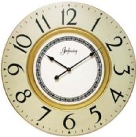 Infinity Instruments 14042 Regal MDF Wall Clock, 31" wood composite open face clock, Traditional styling cues and large, Easy-to-read arabic numbers make, Perfect fit for family or living room, Dimensions 31" x 1.5" x 31.5", UPC 731742140425 (14-042 140 42) 