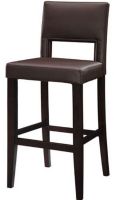 Linon 14054VESP-01-KD-U Vega Bar Stool in Espresso, 30" H Seat height, Rich dark espresso finish, Crafted from solid wood and PVC, Padded PVC vinyl seat and back; CA foam, Slightly tapered legs, Four foot rails for stability and comfort, 38" H x 17.5" W x 19.5" D Dimensions, UPC 753793813523 (4054VESP 01 KD U 4054VESP01KDU) 