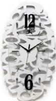 Infinity Instruments 14084WH Modern Whimsy White Wall Clock, White Scattered MDF Numbers, Raised Glass Cover, Black Metal HandsDimensions L 20.5" X W 11" Oval, Battery Operated Quartz Movement, UPC 731742014856 (14084-WH 14084 WH 14084/WH) 