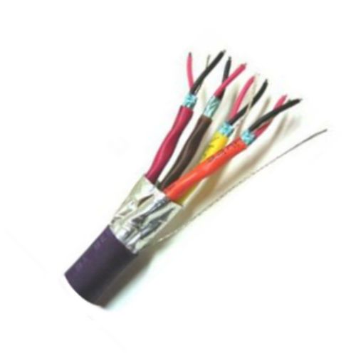 BELDEN1408R010500, Model 1408R, 24 AWG, 4-Pair, Audio Snake Cable; Black Color; Riser CMR-Rated; 4-Pair 24 AWG Tinned copper; Polyolefin insulation; Individually shielded with Beldfoil bonded to numbered/color-coded PVC jackets so both strip simulteaneously; Overall Beldfoil shield with drain wire; PVC jacket; UPC 612825114819 (BELDEN1408R010500 TRANSMISSION CONNECTIVITY SOUND WIRE)