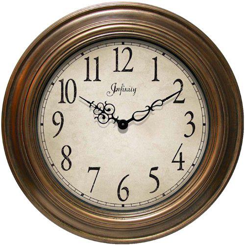 Infinity Instruments 14111AG-3201 Atheneum Gold Wall Clock; Infinity Instruments Atheneum Gold is a beautiful 24