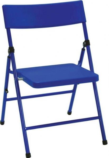 Cosco 14301BLU4 Children's Pinch-Free Folding Chair Blue (4-pack); Our pint-sized chairs are designed for big fun; Ideal for arts and crafts projects, tea parties and birthdays; Durable steel frame witth powder coated finish; Easy to Clean; Dimensions 14