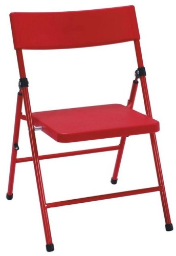 Cosco 14301RED4E Kid's Pinch-free Folding Chair Red (4-pack); MULTI-FUNCTIONAL - Great for Snacks, Crafts, Games, and more; LOW MAINTENANCE - Easy to Clean; SAFE - Pinch-free hinges; STRONG - Durable steel frame witth powder coated finish; Furniture Type: Kids; Usage: Indoor; Height: 22.625