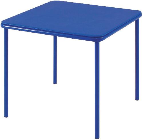 Cosco 14314BLU1E Kid's Vinyl Top Table Blue; MULTI-FUNCTIONAL - Great for Snacks, Crafts, Games, and more; LOW MAINTENANCE - Easy to Clean; SAFE - Screw in legs; STRONG - Durable steel frame with powder coated finish; Furniture Type: Kids; Usage: Indoor; Height: 21.5