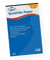 Alvin 1432-6 Quadrille Paper 4x4 Grid 50-Sheet Pad 11" x 17"; 20 lb basis, acid-free, versatile layout bond, printed with a non-reproducible blue grid on one side; Smooth opaque surface, suitable for pencil or ink with good erasing qualities; Laser, copier, and inkjet compatible; Commonly used by draftsmen, architects, and engineers for plotting graphs, drawing diagrams, statistical data, etc; 4x4 grid; UPC 088354933861 (ALVIN14326 ALVIN-14326 ALVIN-1432-6 ALVIN/14326 14326 DRAWING ENGINEERING) 