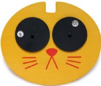 Infinity Instruments 14455 Novelty Hepcat Wall Clock, Big Eyes Collection, MDF Medium Density Fibreboard Case, Aluminum Disc For Hour & Minute, Operates by a highly accurate quartz movement, Two AA battery (not included), Dimensions L 8" x W 9.5", UPC 731742144553 (14-455 144-55) 