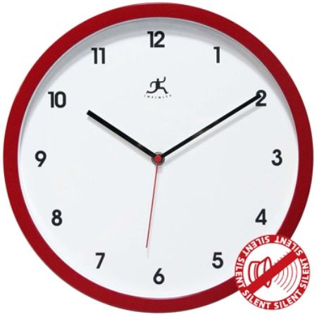 Infinity Instruments 14480RD-3023 Modern Cirrus Red Wall Clock, 12