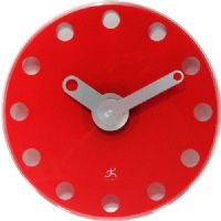 Infinity Instruments 14639RD-6700 Accent Red, Infinity Instruments Accent Red is an Infinity custom designed modern style clock, A perfect clock for sleek modern and / or contemporary home or office décor, This stylish clock is made of tempered glass with custom designed metal hands, 14" Round Diameter, Case Pack: 4, UPC 731742006394 (14639RD6700 14639RD-6700 14639RD6700) 