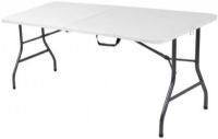 Cosco 14678WSP1 6 foot Centerfold Blow Molded Folding Table; PERFECT FOR ANY ROOM - Moisture proof top for weather resistance; FULLY MOLDED TOP - Easy to clean surface; LIGHTWEIGHT - Easy to carry; NON-MARRING - Let tips protect floor surfaces; FOLDS IN THE CENTER - Just 36.500" x 29.600" x 3.000" for easy storage; Furniture Type: Table; Usage: Indoor, Outdoor; Height: 29.125"; Width: 72"; Depth: 29.5"; Net Weight: 25.5 lbs; UPC 044681344169 (14678WSP1 14678WSP1) 