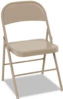 Cosco 14711ANT4E All Steel Folding Chair (4-pack); Sturdy steel construction and non-marring leg tips, they fold up tight and compact for easy storage; Stock up now and you’ll be sitting pretty when company comes; Effective with its long lasting tube-in-tube reinforced frame and low maintenance, long lasting powder coat frame antique linen finish; UPC 044681344923 (14711-ANT4E 14711 ANT4E 14711ANT4) 