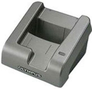 Olympus 147480 model CR3 Digital Voice Recorder Docking Station, USB Cradle for the DS-2300, DS-3300 and DS-4000 Digital Voice Recorders, Can recharge the Ni-MH battery in the connected DS-2300, DS-3300 and DS-4000 unit by using an AC adapter or USB as the power source, Connect the RS25 or RS26 foot switch for hands-free recording/playback, UPC 050332148215 (147 480 147-480 CR 3 CR-3)