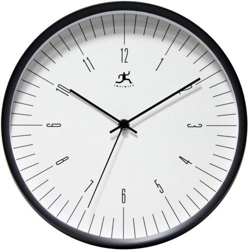 Infinity Instruments 14760BK-3781 Bel Air Black Wall Clock, Infinity Instruments Bel Air Black is a stylish modern / contemporary wall clock, Will make a great accessory in any modern / contemporary style decor at your home or even in your office, 12