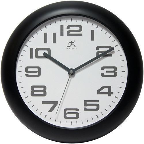 Infinity Instruments 14761BK-3782 Clear Wall Clock, Infinity Instruments Clear office/business wall clock is a modern designed wall clock with large easy to read numbers, 12