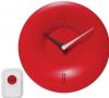 Infinity Instruments 14766RD Doorbell Clock Red Wall Clock; Infinity Instruments Doorbell Clock is a one of a kind wall and/or tabletop clock that also doubles as a doorbell; Has a wireless remote and 30 different tones to choose from; The uses of this clock is limitless; With a modern design this stylish clock also comes with flashing LED reminder lights; 10" Round Diameter; UPC 731742147660 (14766RD 14766-RD 147-66RD) 