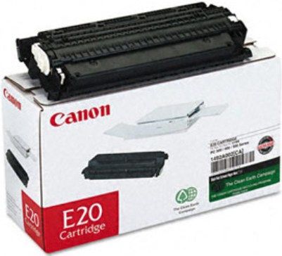 Canon 1492A002AA Model E20 Black Toner Cartridge For use with PC100 Series, PC300 Series, PC400 Series and PC500 Series, 2,000 yields copies based on 5% coverage, UPC 030275488098, New Genuine Original OEM Canon Brand (1492-A002AA 1492A-002AA 1492A002A 1492A002)