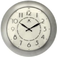 Infinity Instruments 14961BN-3994 Brushed Nickel Berkeley Wall Clock, 14.5" Round Diameter, Has a retro design dial and hands that will look great in many home decors, Smooth clean look to this stylish clock will look great in any room, Shatter Resistant Convex Lens, Requires 1 AA Battery (Not Included), UPC 731742014962 (14961BN3994 14961BN 3994 14961-BN-3994) 