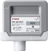 Canon 1496B001AA Model PFI-301PGY Pigment Photo Gray Ink Tank (330ml) for use with imagePROGRAF iPF8000, iPF8000S, iPF8100, iPF9000, iPF9000S and iPF9100 Printers, New Genuine Original OEM Canon Brand (1496-B001AA 1496 B001AA 1496B001A 1496B001 PFI301PGY PFI 301PGY PFI-301) 