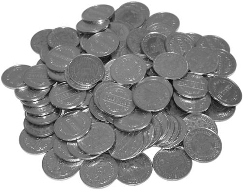 Trademark 14-TOKENS-1000 Pack of 1000 Tokens For Skill Stop Machines, Solid stamped metal, these tokens feature a tree-like design on both sides and are about the size of a United States quarter, 24 mm Hit the jackpot and listen to hundreds of these tokens chime in the money collector (14TOKENS1000 14TOKENS-1000 14-TOKENS1000 14-TOKENS 14TOKENS)