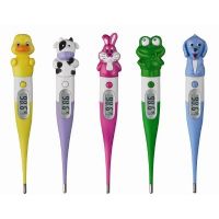 Mabis 15-705-000 ZooTemps Digital 30 Second Thermometers, Includes 5 Animal Styles/Set, 5-Pack Set Includes 1 each of Daniela Duck, Carlos Cow, Bella Bunny, Frieda Frog and Pedro Puppy, Soft, flexible tip, Large display, Low battery indicator (15-705-000 15705000 15705-000 15-705000 15 705 000) 