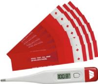 Mabis 15-749-000 Hospi-Therm Kit Dual Scale Thermometer w/ 20 Probe Covers, Rectal, For rectal use,60-second readout, Waterproof, Peak temperature tone, memory and fever alarm, Fahrenheit/Celsius switchable, Storage case, 20 probe covers, Instructions in English and Spanish (15-749-000 15749000 15749-000 15-749000 15 749 000) 