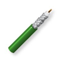 Belden 1505F G7W1000, Model 1505F, 22 AWG, RG59, Flexible, Low Loss Serial Digital Coax Cable; CM-Rated; Green Color; 22 AWG stranded Bare compacted copper conductor; Foam HDPE core; Double Tinned copper braid; Flexible PVC jacket; UPC 612825358367 (BTX 1505FG7W1000 1505F G7W1000 1505F-G7W1000 BELDEN) 