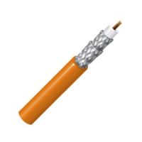 BELDEN1505FG8L1000, Model 1505F, 22 AWG, RG59, Flexible, Low Loss Serial Digital Coax Cable; CM-Rated; Orange Color; 22 AWG stranded bare compacted copper conductor; Foam HDPE core; Double Tinned copper braid; Flexible PVC jacket; UPC 612825356509 (BELDEN1505FG8L1000 TRANSMISSION CONNECTIVITY CONDUCTOR WIRE) 