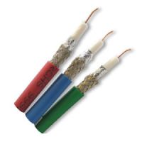 BELDEN1505S30001000, Model 1505S3, 20 AWG, 3-Coax, VideoFLEX Snake, Banana Peel Cable; Riser-CMR Rated; 20 AWG solid 0.032-Inch bare copper conductors; Gas-injected foam HDPE insulation; Duofoil and a tinned copper braid shield; Individual PVC jackets; UPC 612825356479 (BELDEN1505S30001000 CONNECTION TRANSMITION WIRE PLUG) 