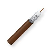 Belden 1506A 0011000, Model 1506A; RG59, 20 AWG, Plenum-Rated, Low Loss, Serial Digital Coax Cable; Brown; RG59 20 AWG solid bare copper conductor; Foam FEP core; Duofoil Tape and tinned copper braid double shield; Flamarrest jacket; UPC 612825116585 (BTX 1506A0011000 1506A 0011000 1506A-0011000) 