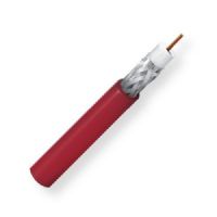 Belden 1506A 0021000, Model 1506A; RG59, 20 AWG, Plenum-Rated, Low Loss, Serial Digital Coax Cable; Red; RG59 20 AWG solid bare copper conductor; Foam FEP core; Duofoil Tape and tinned copper braid double shield; Flamarrest jacket; UPC 612825116592 (BTX 1506A0021000 1506A 0021000 1506A-0021000) 