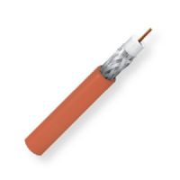 Belden 1506A 0031000, Model 1506A; RG59, 20 AWG, Plenum-Rated, Low Loss, Serial Digital Coax Cable; Orange; RG59 20 AWG solid bare copper conductor; Foam FEP core; Duofoil Tape and tinned copper braid double shield; Flamarrest jacket; UPC 612825116608 (BTX 1506A0031000 1506A 0031000 1506A-0031000) 