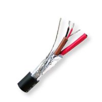 BELDEN1509CB591000, Model 1509C, 24 AWG, 2-Pair, Audio Snake Cable; Black Color; CM-Rated, 2-24 AWG tinned copper pairs; Polyolefin insulation; Individually shielded with Beldfoil bonded to numbered/color-coded PVC jackets so both strip simulteaneously; Overall Beldfoil shield with drain wire; Flexible PVC jacket; UPC 612825116738 (BELDEN1509CB591000 TRANSMISSION CONNECTIVITY SOUND WIRE) 