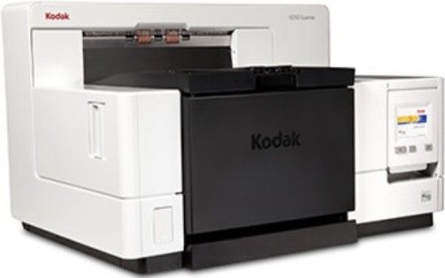 Kodak 1524677 Model i5250 Production Document Scanner; 150 pages per minute/560 images per minute; Optical Resolution 600 dpi; White LEDs Illumination; Maximum Document Width 304.8 mm (12 in.); Long Document Mode Length Up to 4.6 m (180 in.); Minimum Document Size 63.5 mm x 63.5 mm (2.5 in. x 2.5 in.); UPC 041771524678 (15-24677 152-4677 1524-677 15246-77)