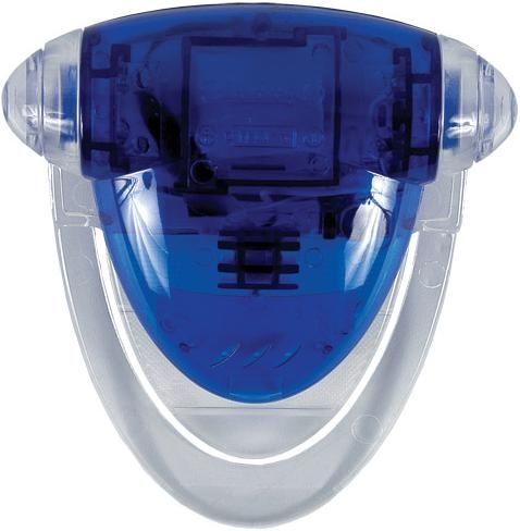 GE 15521 Incandescent Book Light, Blue; Portable light attaches to a book or magazine for nighttime reading; Flip-top operation; Requires two AAA batteries (not included) (43168155212)