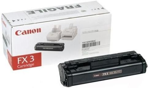 Canon 1557A002 model FX-3 Black Toner Cartridge, For use with L2060, L3500, L4000, L4500, MultiPass L6000 and FAXPHONE L75, 2700 Page Letter at 5% Coverage Print Yield, New Genuine Original OEM Canon, UPC 030275163810 (1557A002 1557A002 FX 3 FX3)