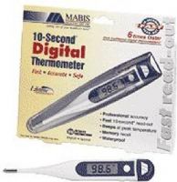 Mabis 15-732-000 Digital Thermometer with 10 Second Reading, Fahrenheit Display, Peak temperature tone, Memory recall of last reading, Auto shut-off (15732000 15 732 000 15 732000 15732 000 15-732000 15732-000)