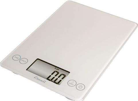 Escali 157W model Arti Glass Digital Scale, Ultra slim profile, 15 Lbs or 7000 gram capacity, Measures liquid and dry ingredients, Easy to clean glass surface, Automatic shut off feature, Both liquid - fl oz, ml and dry ingredients - g, oz, lb + oz Measures, Crisp White Finish, UPC 852520003012 (157W 157-W 157 W) 
