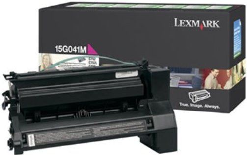 Lexmark 15G041M Magenta Return Program Print Cartridge, Works with Lexmark C752, C752dn, C752dtn, C752fn, C752Ldn, C752Ldtn, C752Ln, C752n, C760, C760dn, C760dtn, C760n, C762, C762dn, C762dtn, C762n, X752e and X762e Printers, Up to 6000 pages @ approximately 5% coverage, New Genuine Original OEM Lexmark Brand (15G-041M 15G 041M 15G0-41M 15G041)