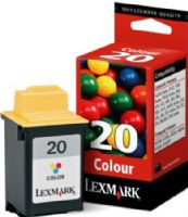 Lexmark 15M0120 Color Print Cartridge #20 For use with Lexmark P3150 PrinTrio Photo, Z82, X4250, X4270, X73, X85, X63, X125, X83, Z45, Z54se, Z43, Z53, Z54, P707, Z705, Z52, Z51, Z42, Z715 and Z45se Printers; New Genuine Original OEM Lexmark Brand, UPC 734646174442 (15-M0120 15M-0120 15M 0120 15M0-120) 