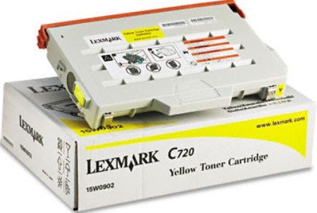 Lexmark 15W0902 Yellow Toner Cartridge, Fits with Lexmark C720, C720n, C720dn and X720, Yields up to 7200 pages at approximately 5% coverage, New Genuine Original OEM Lexmark Brand, UPC 734646204507 (15W-0902 15W 0902 15 W 0902 15-W-0902)