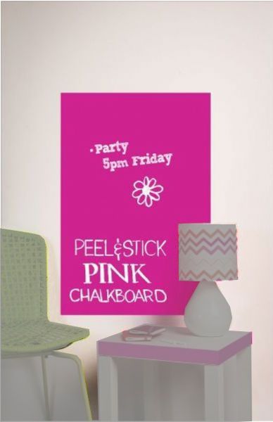 Wallies 16052 Peel and Stick Chalkboard Sheet Neon Pink 25