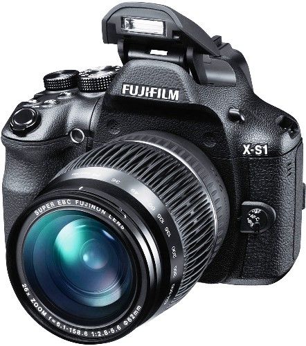 Fujifilm 16199188 FinePix X-S1 Digital Camera, 3.0-inch, approx. 460000 dots TFT color LCD monitor, 12 megapixel 2/3-inch EXR CMOS Sensor, F2.8-5.6 Fujinon Optical 26x Zoom Lens (24-624mm), 4 Aspherical Lenses, 2/3-inch EXR CMOS with primary color filter Image sensor, Focal length f=6.1 - 158.6 mm, Full-aperture F2.8 (Wide) - F5.6 (Telephoto), UPC 074101012248 (161-99188 1619-9188 16199-188 XS1 XS-1)
