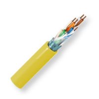 Belden 1624P 0041000, Model 1624P, 24 AWG, 4-Pair, CAT5 Horizontal Cable; Yellow Color; Plenum CMP-Rated; 4-Pair; F/UTP-foil shielded; Premise Horizontal cable; 24 AWG solid bare copper conductors; FEP insulation; Overall Beldfoil shield; Flamarrest jacket; RJ-45 compatible; For Indoor Use; UPC 612825119418 (BTX 1624P0041000 1624P 0041000 1624P-0041000 BELDEN) 