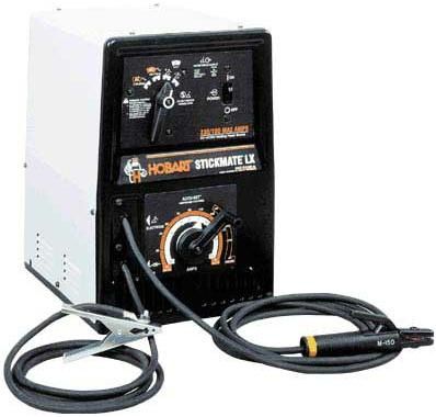 Hobart 500421 model Stickmate LX235 Welder Arc Welding Power Source, 230 Volt, 225 A at 20% Duty Cycle, 60 Hz, 235 amp AC output, 160 amp DC output, 15 ft electrode cable, 10 ft work cable, Infinite current control allows the operator to adjust output by as little as 1-amp increments, Output selector switch to quickly select low or high range without adjusting the output leads, UPC 715959232852 (LX 235 500-421 LX-235)
